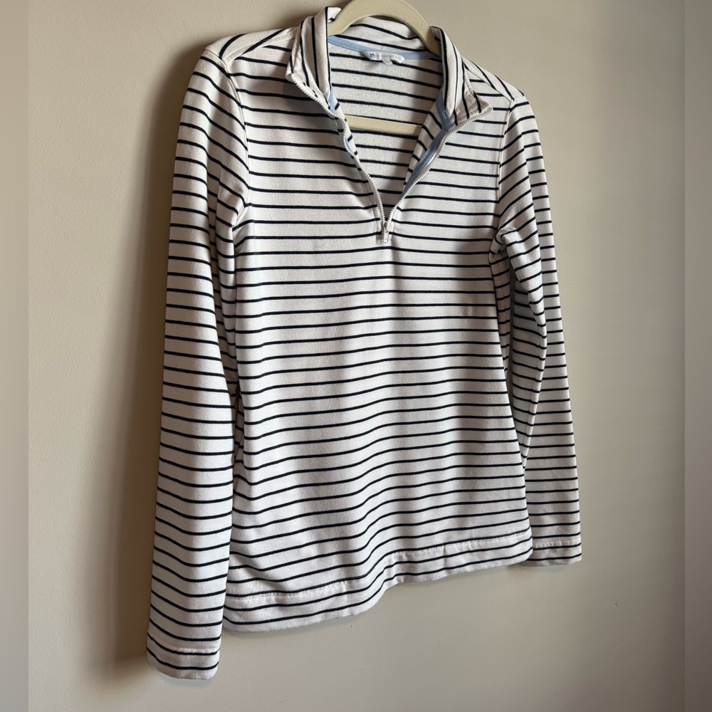 Southern Tide Women's Heather Tara Quarter Zip in Heather Navy - Size XS - Picture 9 of 15